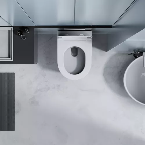 Унитаз ABBER Ultra AC1302 подвесной белый с ультратонким ободком, изображение 6