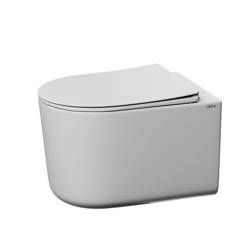 Унитаз ABBER Ultra AC1302 подвесной белый с ультратонким ободком, изображение 7