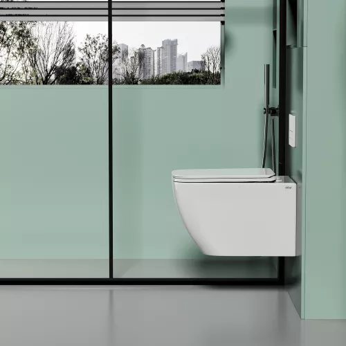 Унитаз ABBER Ultra AC1303 подвесной белый с ультратонким ободком, изображение 4