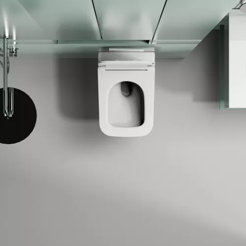 Унитаз ABBER Ultra AC1303 подвесной белый с ультратонким ободком, изображение 7