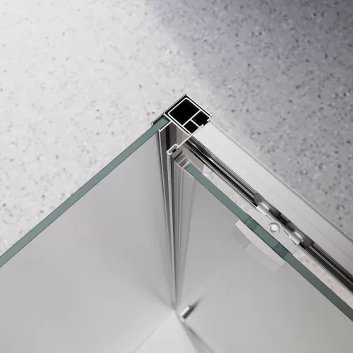 Душевой уголок BelBagno LUCE-AH-1-120/90-P-Cr рифленое, Цвет стекла: рифленое, Цвет профиля: Хром, Выбрать размер: 120x90, изображение 3