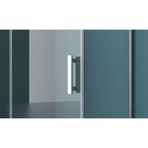 Душевой уголок BelBagno KRAFT-AH-12/-C-Cr-L/R, Цвет стекла: прозрачное, Цвет профиля: Хром, Выбрать размер: 80x90, Ориентация: левая, изображение 6