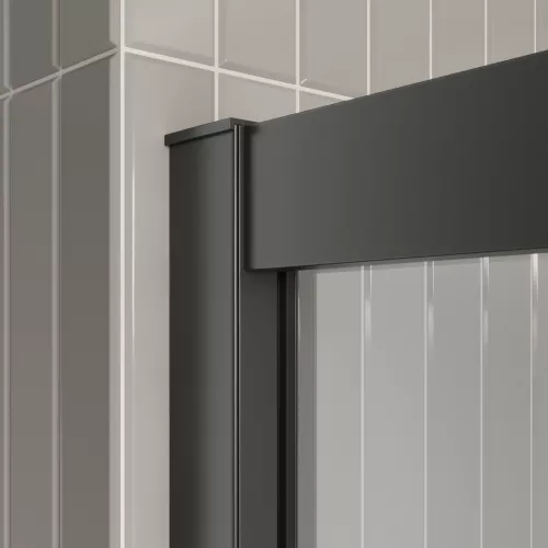 Душевой уголок BelBagno LUCE-A-2-90-C-NERO, Цвет стекла: прозрачное, Цвет профиля: Черный, Выбрать размер: 90x90, изображение 5