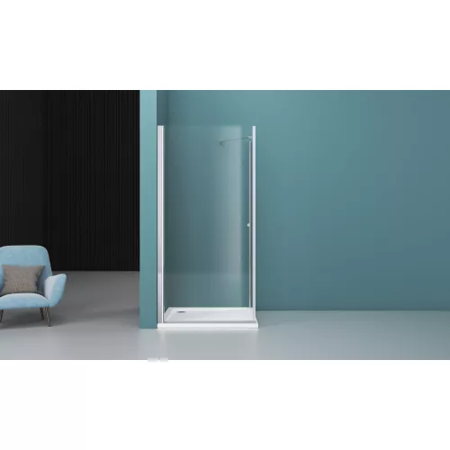 Душевой уголок BelBagno ETNA-AH-1/-C-Cr, Цвет стекла: прозрачное, Цвет профиля: Хром, Выбрать размер: 100x80, изображение 4