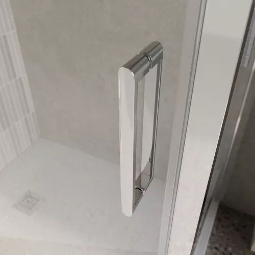 Душевой уголок BelBagno LUCE-AH-1/-C-Cr, Цвет стекла: прозрачное, Цвет профиля: Хром, Выбрать размер: 100x80, изображение 2