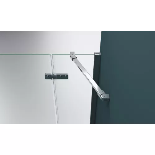Душевой уголок BelBagno KRAFT-AH-12/-C-Cr-L/R, Цвет стекла: прозрачное, Цвет профиля: Хром, Выбрать размер: 80x90, Ориентация: левая, изображение 10