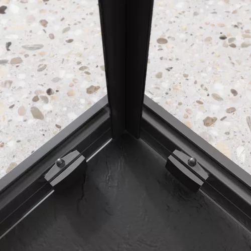 Душевой уголок BelBagno LUCE-A-2-90-C-NERO, Цвет стекла: прозрачное, Цвет профиля: Черный, Выбрать размер: 90x90, изображение 4