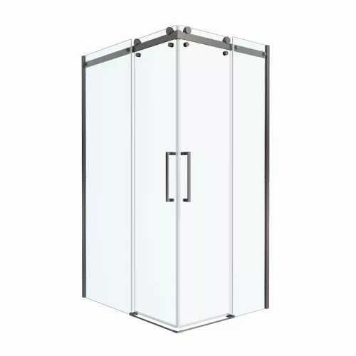 Душевой уголок BelBagno MARINO-2-AH-2-120/90-C-GM, Цвет стекла: прозрачное, Цвет профиля: Серый, Цвет профиля (вариация): Оружейная сталь, Выбрать размер: 120x90, изображение 5