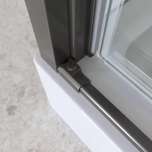 Душевой уголок BelBagno MARINO-2-AH-1/-C-GM, Цвет стекла: прозрачное, Цвет профиля: Серый, Цвет профиля (вариация): Оружейная сталь, Выбрать размер: 110x100, изображение 7