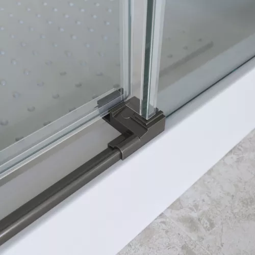 Душевая дверь BelBagno MARINO-2-BF-1/-C-GM, Цвет стекла: прозрачное, Цвет профиля: Серый, Цвет профиля (вариация): Оружейная сталь, Выбрать размер: 110, изображение 6