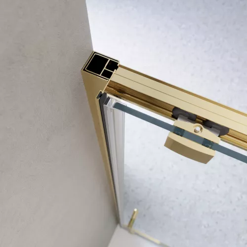 Душевая дверь BelBagno LUCE-BF-1-120-C-ORO, Цвет стекла: прозрачное, Цвет профиля: Золото, Выбрать размер: 120, изображение 3