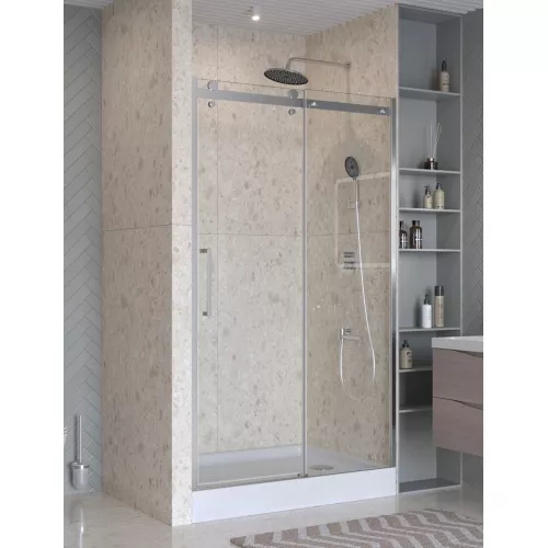 Душевая дверь BelBagno MARINO-2-BF-1/-C-CR, Цвет стекла: прозрачное, Цвет профиля: Хром, Цвет профиля (вариация): Хром, Выбрать размер: 110, изображение 3