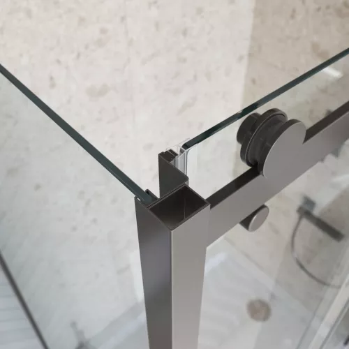 Душевой уголок BelBagno MARINO-2-AH-1/-C-GM, Цвет стекла: прозрачное, Цвет профиля: Серый, Цвет профиля (вариация): Оружейная сталь, Выбрать размер: 110x100, изображение 8