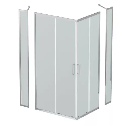 Душевой уголок BelBagno LUCE-AH-22/-C-Cr, Цвет стекла: прозрачное, Цвет профиля: Хром, Выбрать размер: 105x100, изображение 2