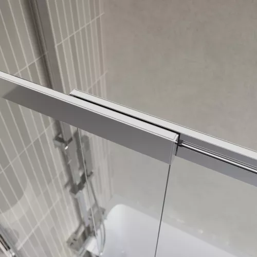 Душевая шторка на ванну BelBagno LUCE-VF-11/-C-Cr, Цвет стекла: прозрачное, Цвет профиля: Хром, Выбрать размер: 80, изображение 2