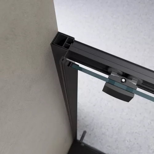 Душевая дверь BelBagno LUCE-BF-1-120-C-NERO, Цвет стекла: прозрачное, Цвет профиля: Черный, Выбрать размер: 120, изображение 3