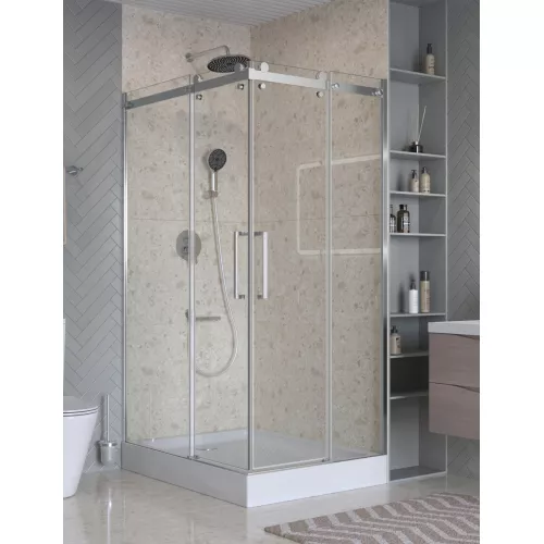 Душевой уголок BelBagno MARINO-2-AH-2-120/90-C-CR, Цвет стекла: прозрачное, Цвет профиля: Хром, Цвет профиля (вариация): Хром, Выбрать размер: 120x90, изображение 3