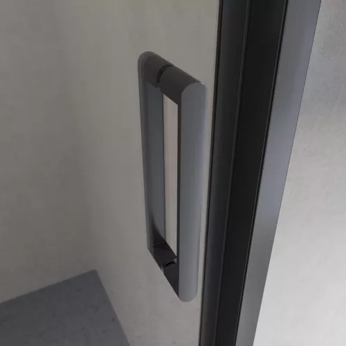 Душевая дверь BelBagno LUCE-BF-1-120-C-NERO, Цвет стекла: прозрачное, Цвет профиля: Черный, Выбрать размер: 120, изображение 2