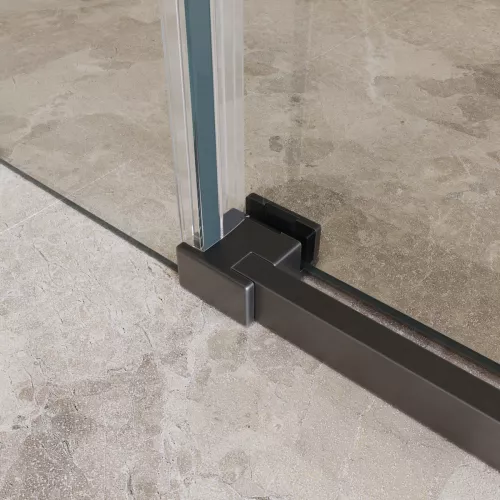 Душевой уголок BelBagno SOFT_CLOSE-1-A/AH-1/-C-GM, Цвет стекла: прозрачное, Цвет профиля: Серый, Цвет профиля (вариация): Оружейная сталь, Выбрать размер: 100x100, изображение 6