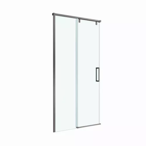 Душевая дверь BelBagno SOFT_CLOSE-1-BF-1/-C-GM, Цвет стекла: прозрачное, Цвет профиля: Серый, Цвет профиля (вариация): Оружейная сталь, Выбрать размер: 100, изображение 5