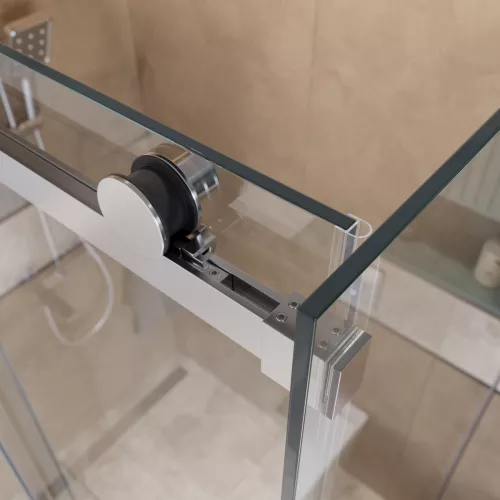 Душевой уголок BelBagno SOFT_CLOSE-2-A/AH-1/-C-Cr, Цвет стекла: прозрачное, Цвет профиля: Хром, Цвет профиля (вариация): Хром, Выбрать размер: 100x100, изображение 10