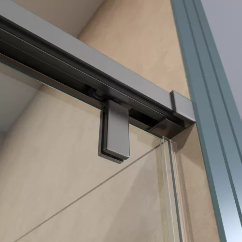 Душевая дверь BelBagno SOFT_CLOSE-1-BF-1/-C-GM, Цвет стекла: прозрачное, Цвет профиля: Серый, Цвет профиля (вариация): Оружейная сталь, Выбрать размер: 100, изображение 9