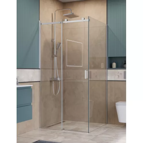 Душевой уголок BelBagno SOFT_CLOSE-2-A/AH-1/-C-Cr, Цвет стекла: прозрачное, Цвет профиля: Хром, Цвет профиля (вариация): Хром, Выбрать размер: 100x100, изображение 4