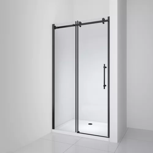 Душевая дверь BelBagno MARINO-BF-1-120-C-NERO, Цвет стекла: прозрачное, Цвет профиля: Черный, Выбрать размер: 120, изображение 2