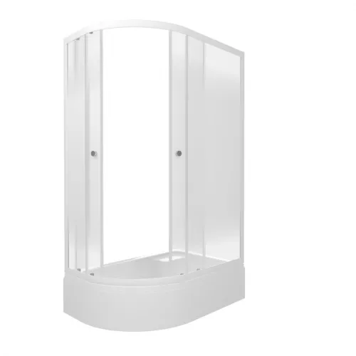 Душевое ограждение  Triton КОРАЛЛ-ЛАЙТ R/L 120х80 ( В- средний поддон), Цвет стекла: с рисунком, Цвет профиля: Белый, Тип поддона: Средний, Выбрать размер: 120х80, Ориентация: правая, изображение 5