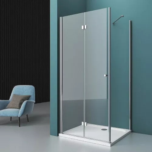 Душевой уголок BelBagno ALBANO-AS-1-100-C-Cr, Цвет стекла: прозрачное, Цвет профиля: Хром, Выбрать размер: 100x100, изображение 2