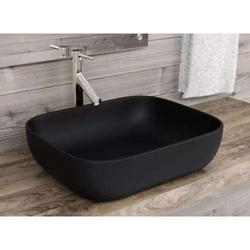 Раковина накладная ESBANO "MARTEL-N" (Matt Black)., Выбрать цвет: Черный, изображение 2