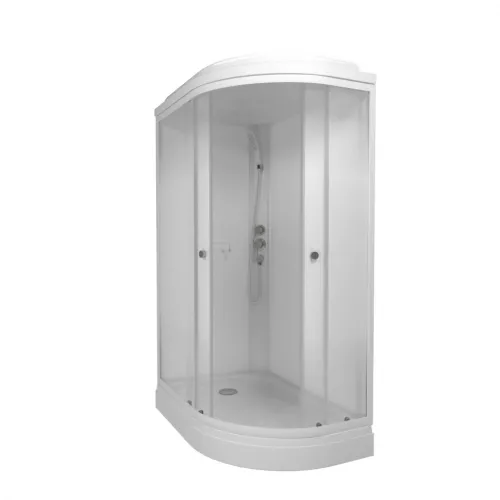 Душевая кабина Triton КОРАЛЛ-ЛАЙТ А 120х80  левая/правая (низкий поддон), Цвет стекла: матовое, Цвет профиля: Белый, Тип поддона: Низкий, Выбрать размер: 120х80, Наличие крыши: есть, Ориентация: левая, изображение 6