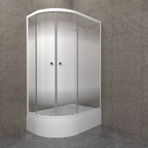 Душевое ограждение  Triton КОРАЛЛ-ЛАЙТ R/L 120х80 ( В- средний поддон), Цвет стекла: с рисунком, Цвет профиля: Белый, Тип поддона: Средний, Выбрать размер: 120х80, Ориентация: правая