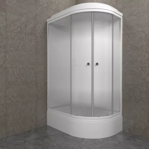 Душевая кабина Triton КОРАЛЛ-ЛАЙТ В 120х80  левая/правая (средний поддон), Цвет стекла: матовое, Цвет профиля: Белый, Тип поддона: Средний, Выбрать размер: 120х80, Наличие крыши: есть, Ориентация: левая