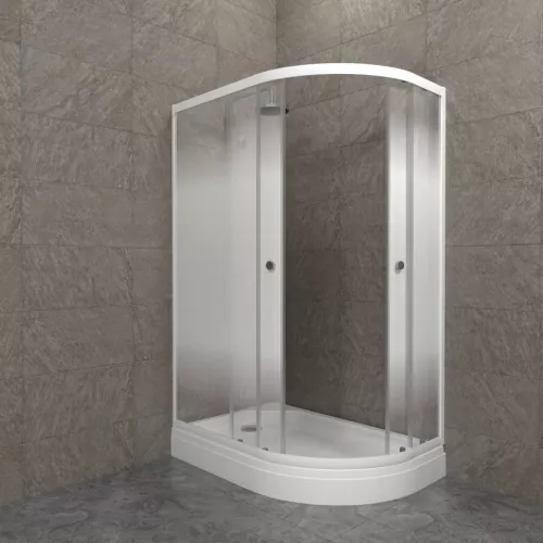 Душевое ограждение  Triton КОРАЛЛ-ЛАЙТ R/L 120х80 ( А- низкий поддон), Цвет стекла: с рисунком, Цвет профиля: Белый, Тип поддона: Низкий, Выбрать размер: 120х80, Ориентация: левая, изображение 2