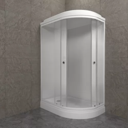 Душевая кабина Triton КОРАЛЛ-ЛАЙТ А 120х80  левая/правая (низкий поддон), Цвет стекла: матовое, Цвет профиля: Белый, Тип поддона: Низкий, Выбрать размер: 120х80, Наличие крыши: есть, Ориентация: левая, изображение 2