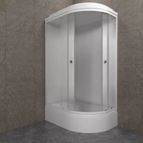 Душевая кабина Triton КОРАЛЛ-ЛАЙТ В 120х80  левая/правая (средний поддон), Цвет стекла: матовое, Цвет профиля: Белый, Тип поддона: Средний, Выбрать размер: 120х80, Наличие крыши: есть, Ориентация: левая, изображение 2