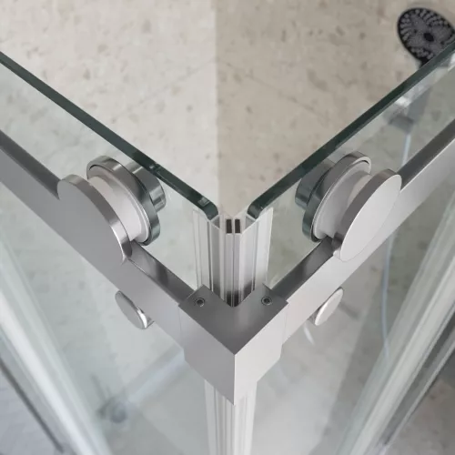 Душевой уголок BelBagno MARINO-A-2/-C-CR, Цвет стекла: прозрачное, Цвет профиля: Хром, Выбрать размер: 90x90, изображение 4