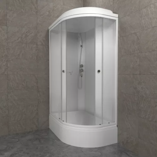 Душевая кабина Triton КОРАЛЛ-ЛАЙТ В 120х80  левая/правая (средний поддон), Цвет стекла: матовое, Цвет профиля: Белый, Тип поддона: Средний, Выбрать размер: 120х80, Наличие крыши: есть, Ориентация: левая, изображение 4