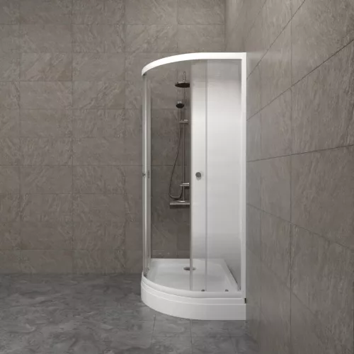 Душевое ограждение  Triton КОРАЛЛ-ЛАЙТ R/L 120х80 ( А- низкий поддон), Цвет стекла: с рисунком, Цвет профиля: Белый, Тип поддона: Низкий, Выбрать размер: 120х80, Ориентация: левая, изображение 4