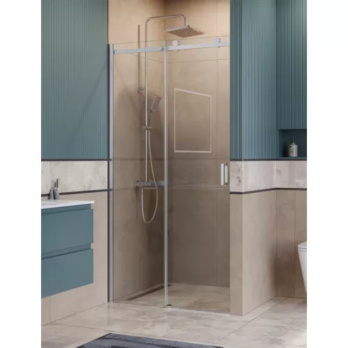 Душевая дверь BelBagno SOFT_CLOSE-2-BF-1/-C-Cr, Цвет стекла: прозрачное, Цвет профиля: Хром, Цвет профиля (вариация): Хром, Выбрать размер: 100, изображение 4