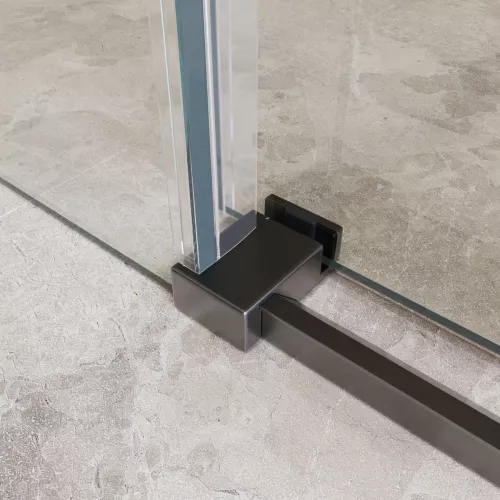 Душевая дверь BelBagno SOFT_CLOSE-2-BF-1/-C-GM, Цвет стекла: прозрачное, Цвет профиля: Серый, Цвет профиля (вариация): Оружейная сталь, Выбрать размер: 100, изображение 10