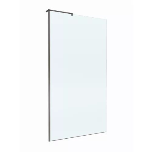 Душевая перегородка BelBagno UNO-L-1-TB/-C-GM прозр/оруж.сталь, Цвет стекла: прозрачное, Цвет профиля: Серый, Цвет профиля (вариация): Оружейная сталь, Выбрать размер: 100, изображение 6