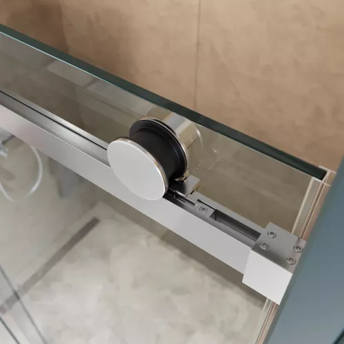 Душевая дверь BelBagno SOFT_CLOSE-2-BF-1/-C-Cr, Цвет стекла: прозрачное, Цвет профиля: Хром, Цвет профиля (вариация): Хром, Выбрать размер: 100, изображение 10