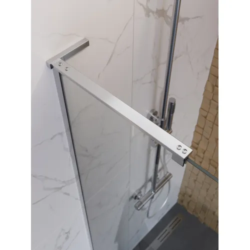 Душевая перегородка BelBagno UNO-L-1-TB/-C-Cr прозр/хром, Цвет стекла: прозрачное, Цвет профиля: Хром, Цвет профиля (вариация): Хром, Выбрать размер: 100, изображение 4