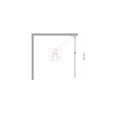 Душевая перегородка BelBagno UNO-L-1-TB/-GR-GM тонир.серый/оруж.сталь, Цвет стекла: Серый, Цвет профиля: Серый, Цвет профиля (вариация): Оружейная сталь, Выбрать размер: 100, изображение 7