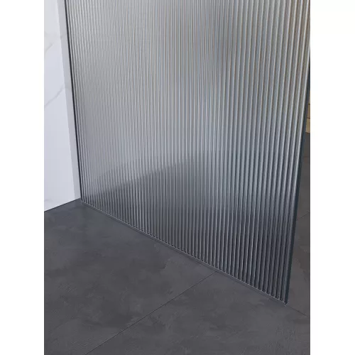 Душевая перегородка BelBagno UNO-L-1-TB-90/100-FL-Cr рифленое/хром, Цвет стекла: рифленое, Цвет профиля: Хром, Цвет профиля (вариация): Хром, Выбрать размер: 100, изображение 6