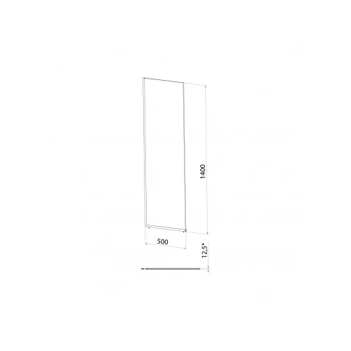 Штора на ванну Triton Статик хром, Цвет стекла: прозрачное, Цвет профиля: Хром, Выбрать размер: 50х140, изображение 5