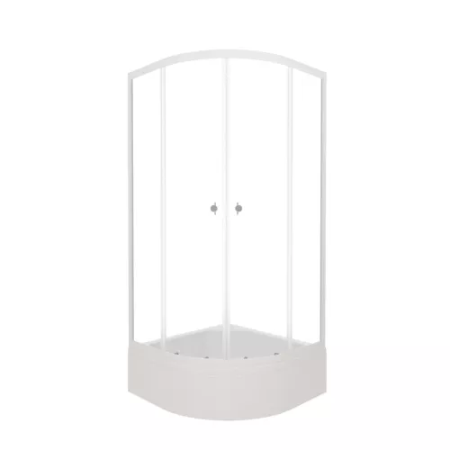 Душевое ограждение Triton УЛЬТРА  (В-средний поддон), Цвет стекла: прозрачное, Цвет профиля: Белый, Тип поддона: Средний, Выбрать размер: 90х90, изображение 6