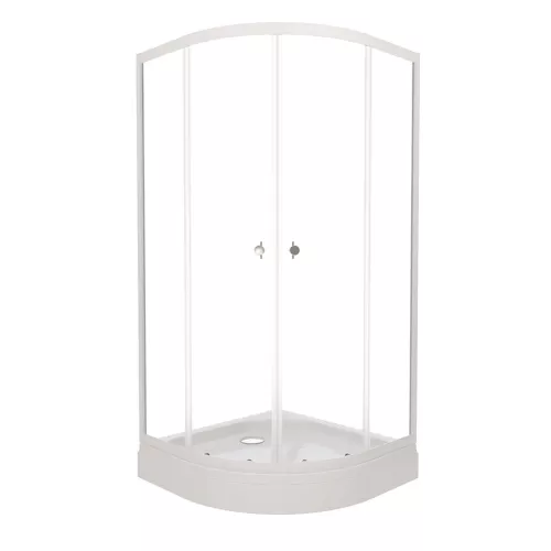 Душевое ограждение Triton УЛЬТРА  (А-низкий поддон), Цвет стекла: прозрачное, Цвет профиля: Белый, Тип поддона: Низкий, Выбрать размер: 80х80, изображение 6